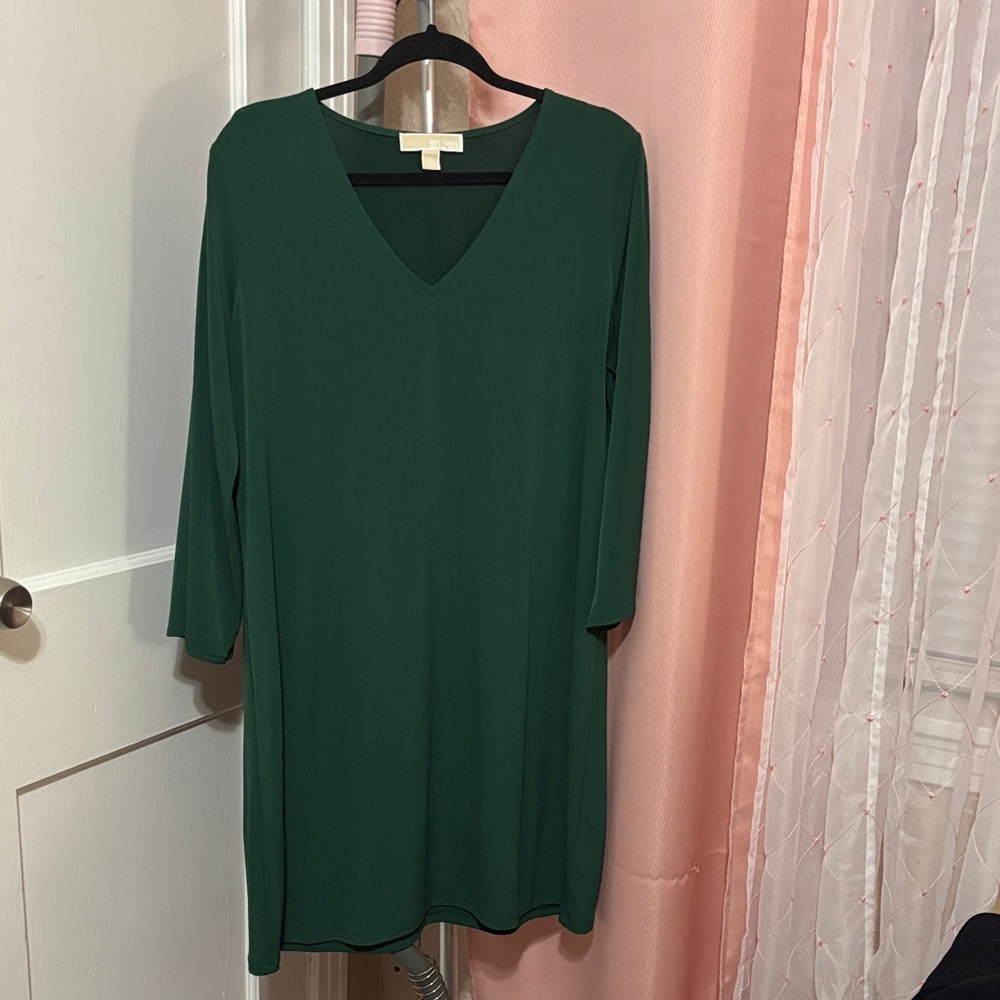 Michael Kors Deep Green Long Sleeve Dress or top